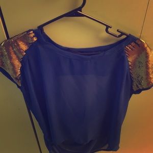 Royal blue blouse